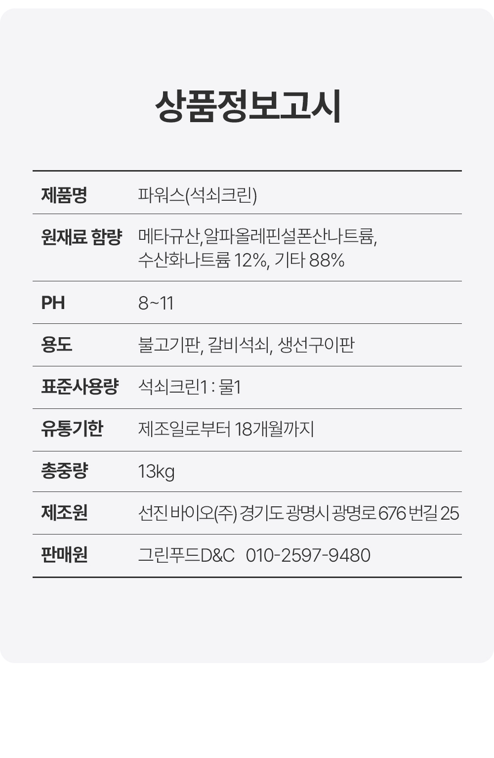 상품정보제공고시