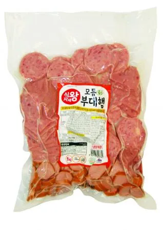 식자재왕 모듬 부대햄 4종 1kg 냉동