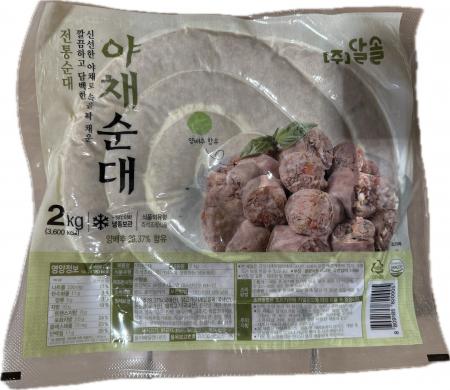달솔 야채순대 2kg 냉동 순대