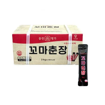 중찬명가 꼬마춘장(6gX500개) 3kg BOX