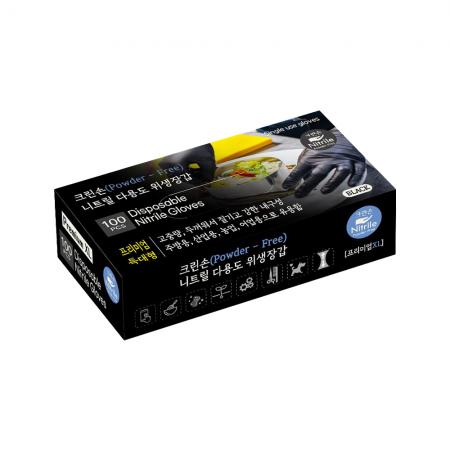 크린손 니트릴 다용도 위생장갑 프리미엄 특대형 블랙 100매