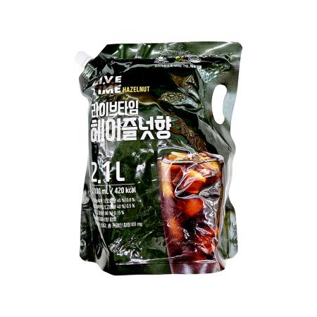 라이브타임 헤이즐넛 커피 2.1L 파우치