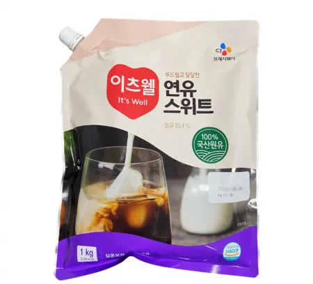 이츠웰 연유 스위트 1kg 국산원유 함유