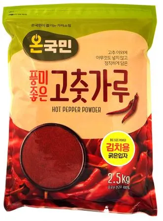 온국민 고춧가루 고추 굵은 김치용 중국산 2.5kg