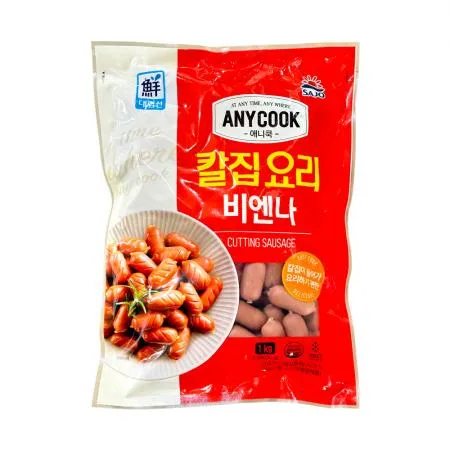 [소비기한 9월2일까지]애니쿡 칼집 요리비엔나 소시지 1kg 냉장