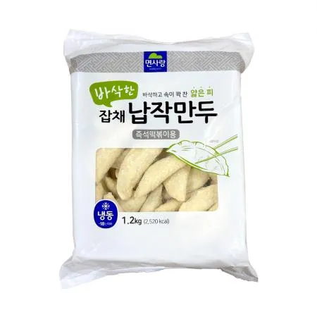면사랑 잡채 납작만두 1.2kg 냉동 야끼만두