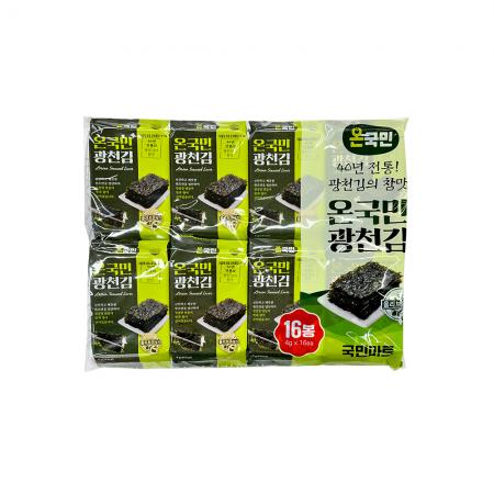 온국민 광천김 16봉 도시락김
