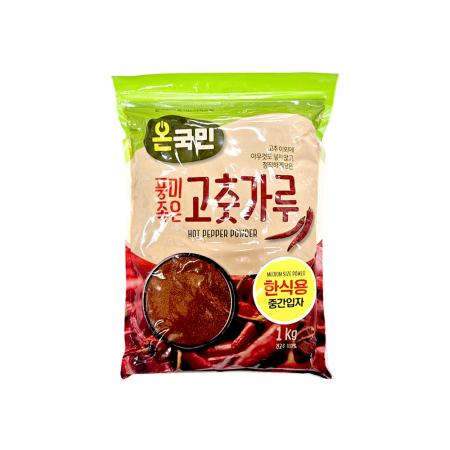 온국민 한식용 고춧가루 중간입자 중국산 1kg