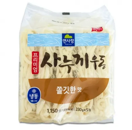 면사랑 프리미엄 사누끼 우동면1.15kg(230gX5개입) 냉동