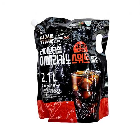 라이브타임 아메리카노 스위트 제로 2.1L 파우치