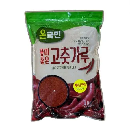 온국민 땡초 매운맛 중간입자 고춧가루 베트남산 1kg