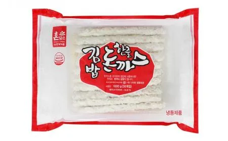 한맥 한줄김밥용 돈까스 1Kg 냉동 김밥돈까스 돈까스김밥