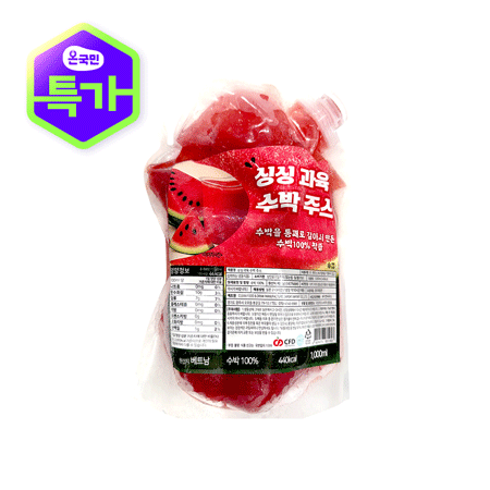 싱싱 과육 수박주스 스파우트 1L 냉동