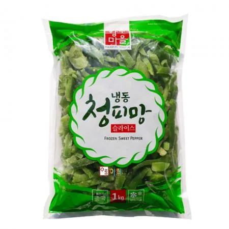 황보마을 청피망 슬라이스 중국산 1kg 냉동
