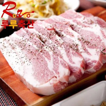 생삼겹살 숯불구이 500g (국내산 냉장 돼지고기)
