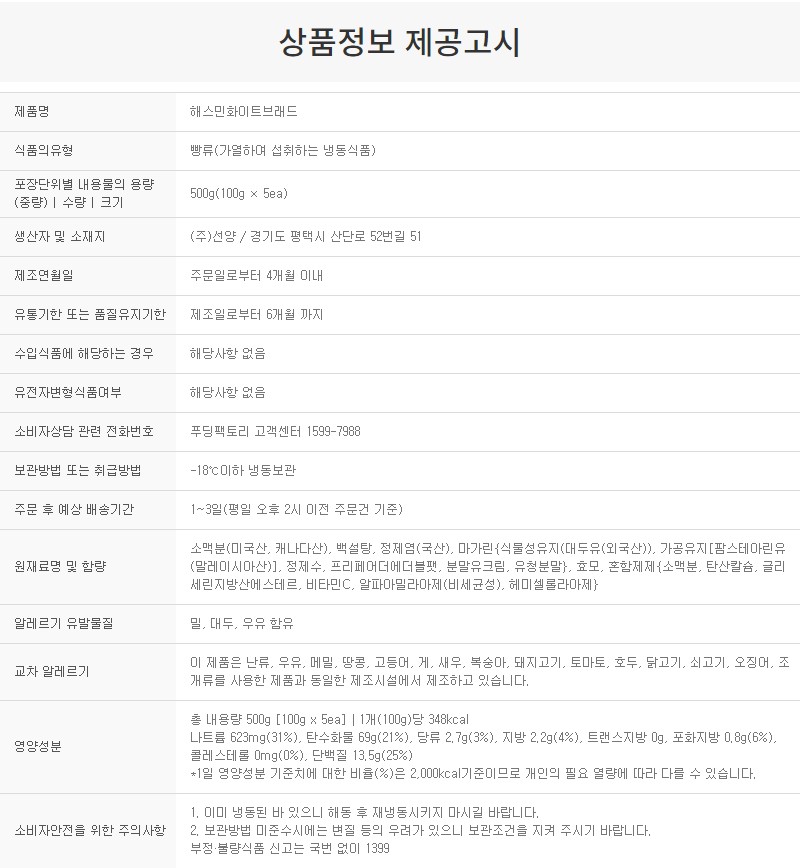 상품정보제공고시