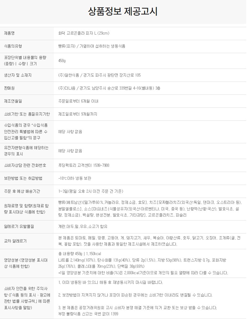 상품정보제공고시