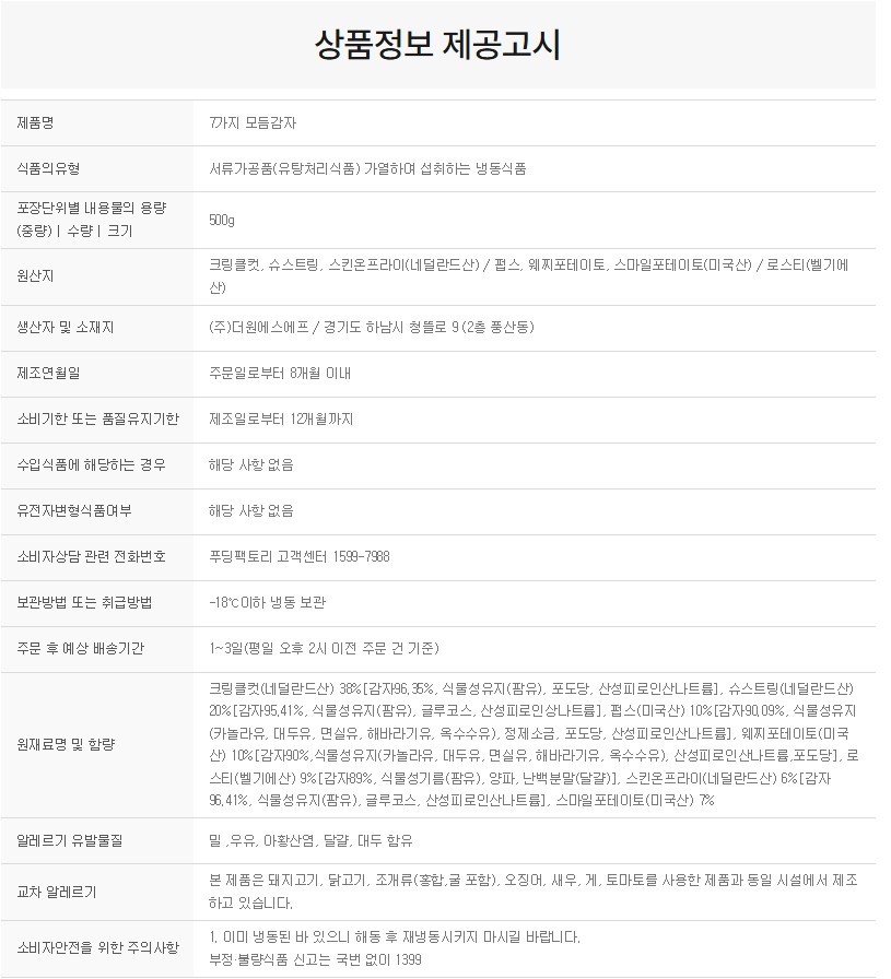 상품정보제공고시