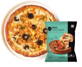 핫치킨 시카고 치즈피자 370g 피자 간식 밀키트 간편식 술안주 이미지