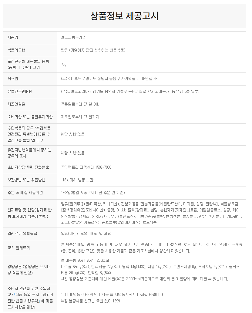 상품정보제공고시