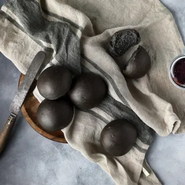 먹물모닝빵 300g 베이커리 빵 디저트 카페