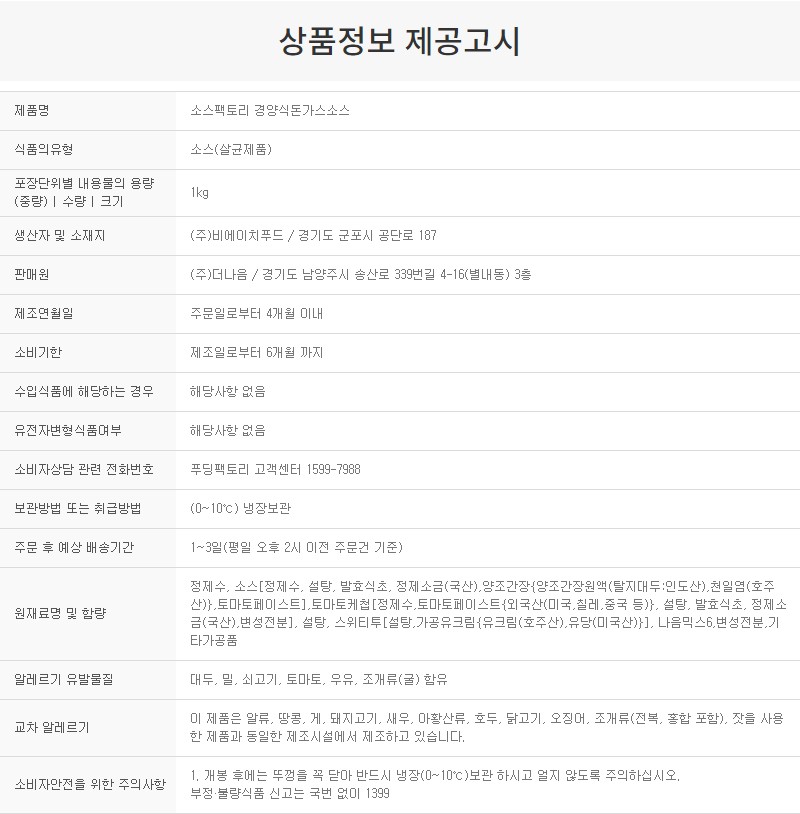 상품정보제공고시