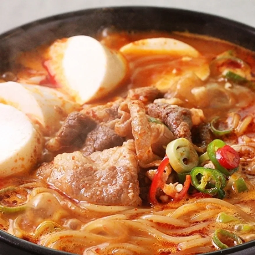 푸딩프렙 우삼겹쫄면순두부키트 450g 밀키트 술안주 호프 간편식 이미지