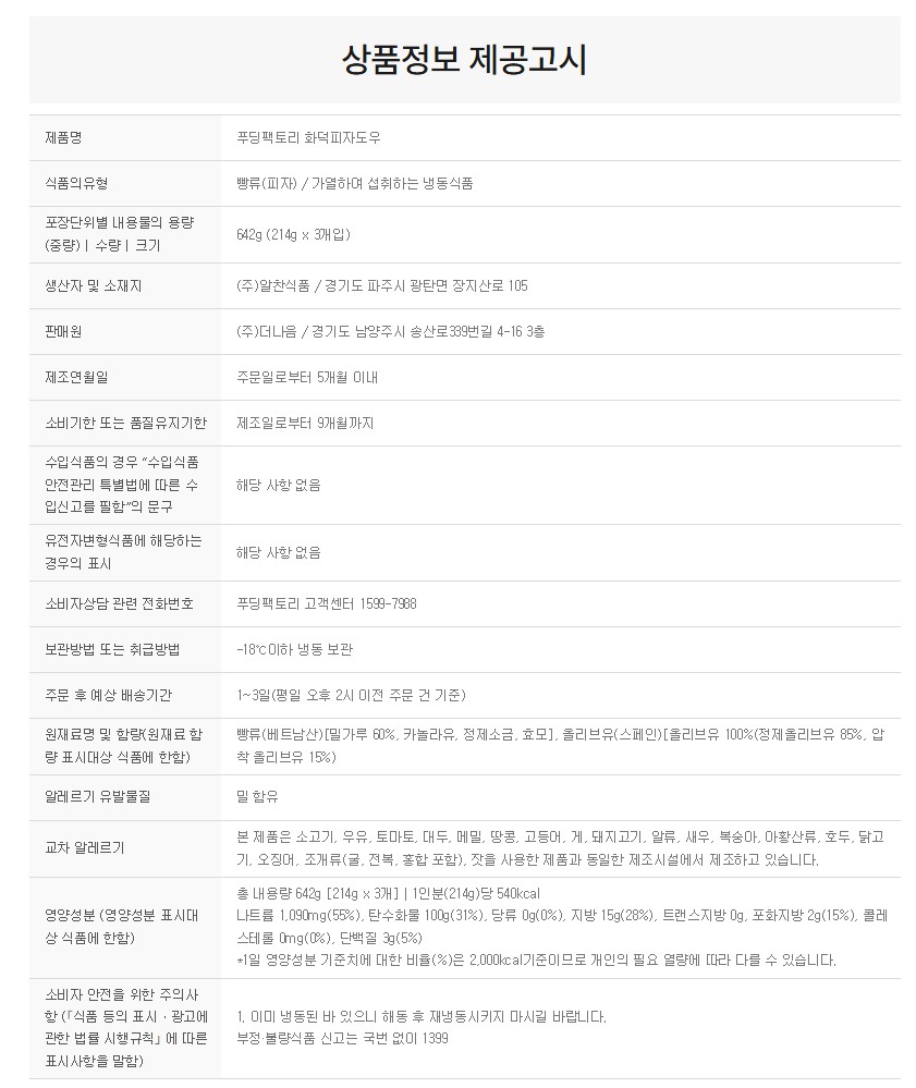 상품정보제공고시