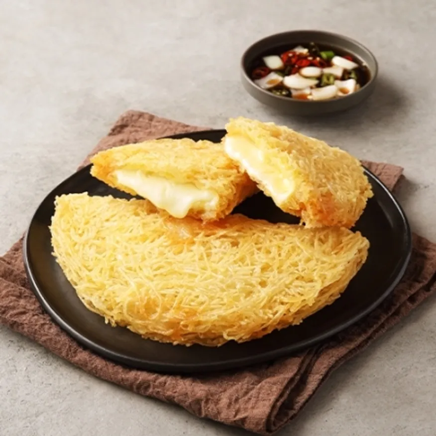 반달치즈 감자채전 9인치 1.75kg(350g x 5ea) 술안주 호프 주점 포차 배달 이미지