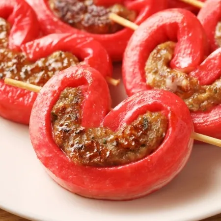 하트랑땡! 하트육전 맛살꼬치전 1kg 술안주 주점 포차 배달 이미지