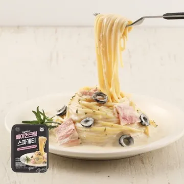 베이컨크림 스파게티 320g 스파게티 밀키트 간식 pc방 야식