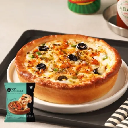 핫치킨 시카고 치즈피자 370g 피자 간식 밀키트 간편식 술안주 이미지