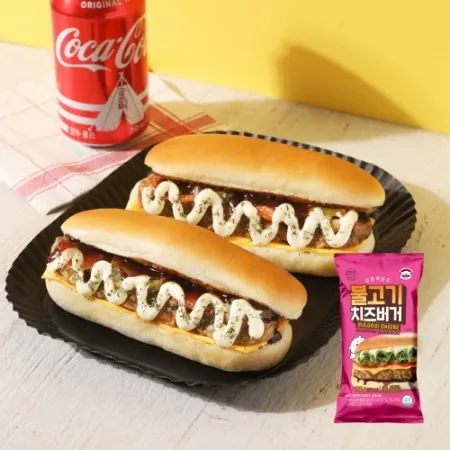불고기치즈버거 180g 햄버거 간식 전자레인지 밀키트
