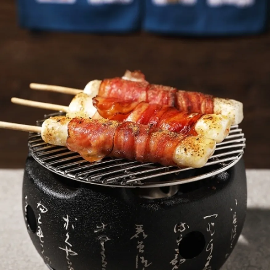 돌돌 베이컨말이 가래떡꼬치 1.2kg 술안주 호프 주점 포차 이미지