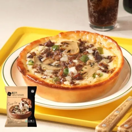 불고기 시카고 치즈피자 370g 피자 간식 밀키트 간편식 술안주 이미지