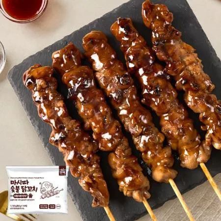 마시따 숯불닭꼬치 데리야끼맛1.12kg(80g x 14개)_닭다리살, 이자카야, 안주, PC방, 간식
