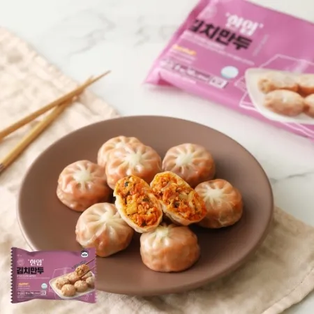 한입김치만두168g 만두 간식 캠핑 pc방 야식