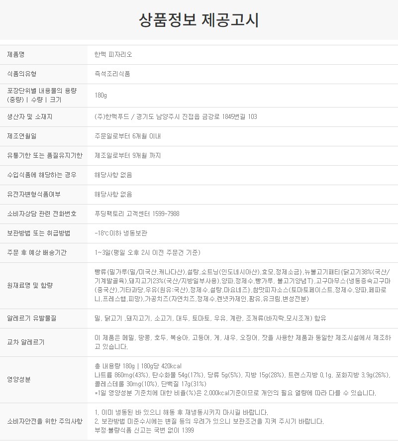 상품정보제공고시