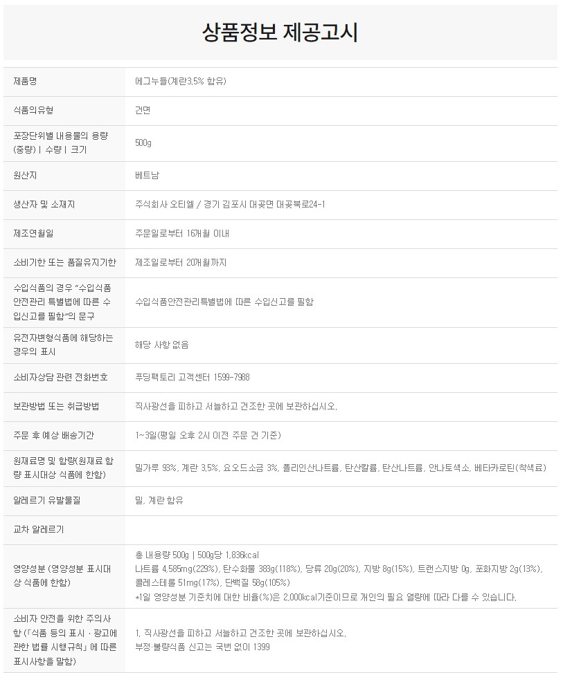 상품정보제공고시