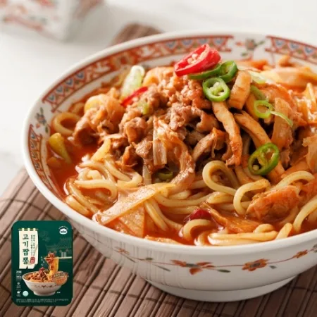 고기짬뽕 540g_밀키트 안주 짬뽕 공주 배달메뉴 원팩 얼큰
