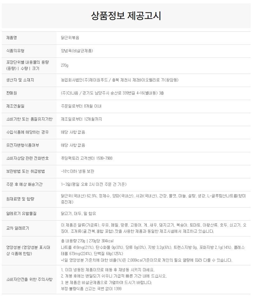 상품정보제공고시