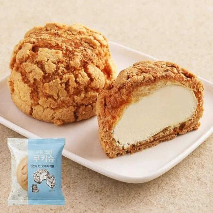 우유크림 쿠키슈 70g_간식,베이커리,무인,빵,쿠키,사이드,디저트 이미지