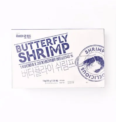 빅 버터플라이 새우튀김 1kg(50g*20ea) 술안주 밀키트 간식 호프 새우 튀김 빵가루