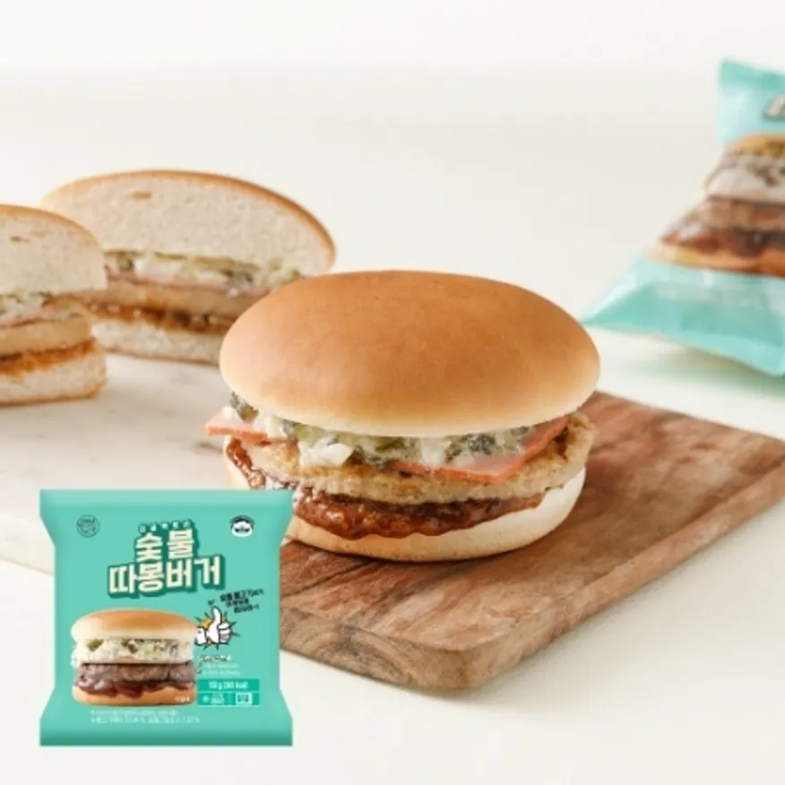 숯불따봉버거 150g 햄버거 간식 캠핑 pc방 야식 이미지