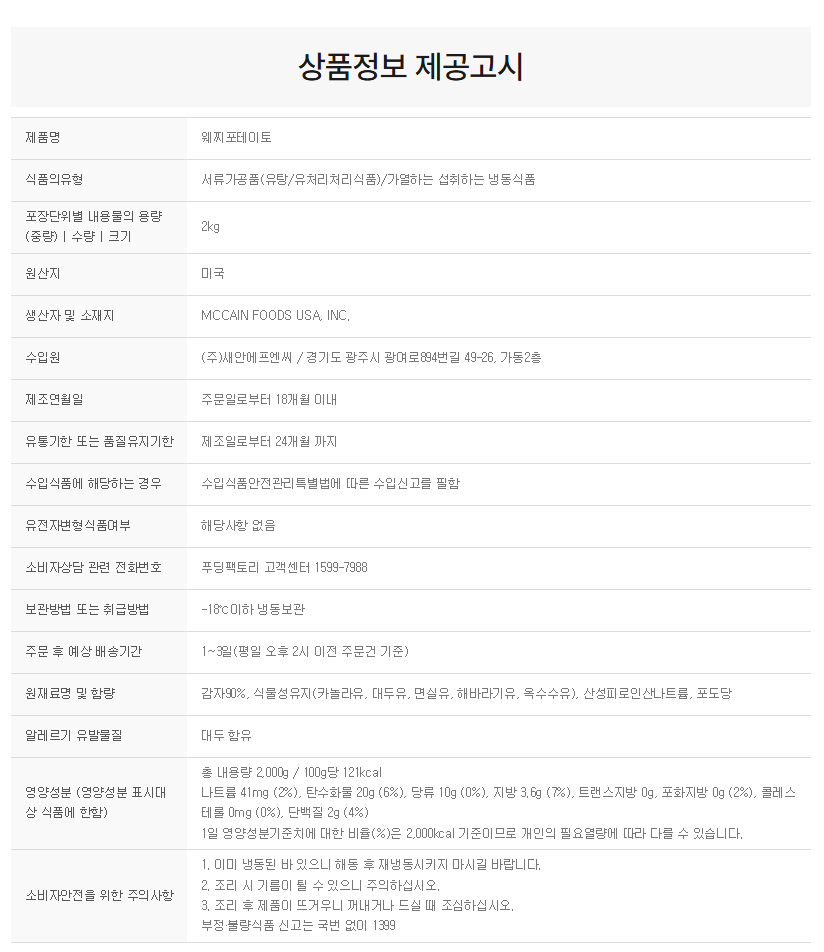 상품정보제공고시