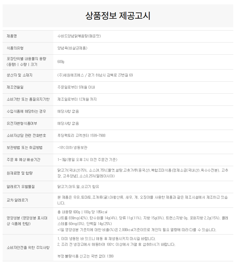 상품정보제공고시