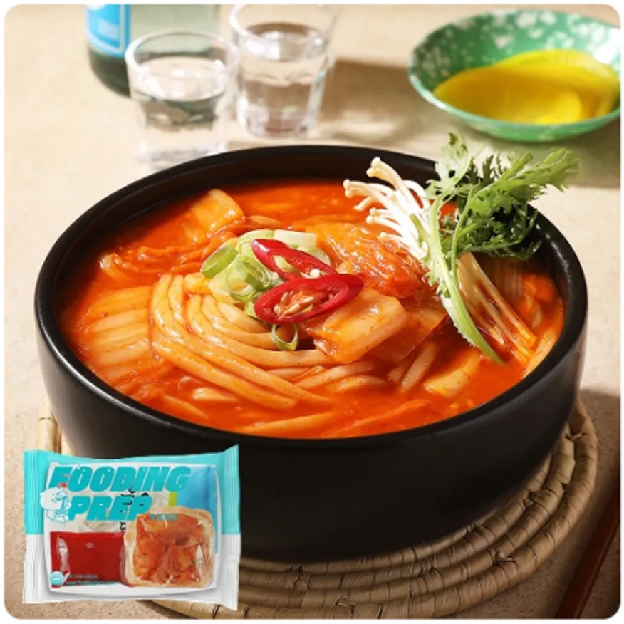 푸딩프렙 김치우동 410g 밀키트 술안주 호프 이미지