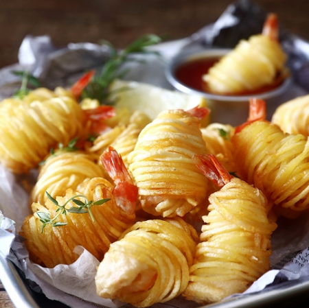 감자말이 새우튀김 300g(30g x 10ea) 주점 포차 키즈카페 안주