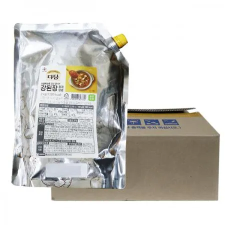 백설 다담 강된장찌개양념2kg 6개 1박스   