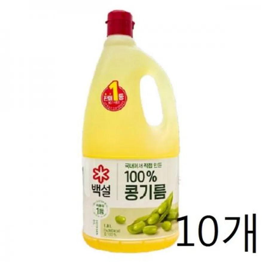 백설 콩기름1.8L 10개 1박스 이미지